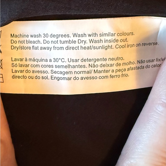 Traffic People Black Dress with sheer floral sleeves - Picture 6 of 6